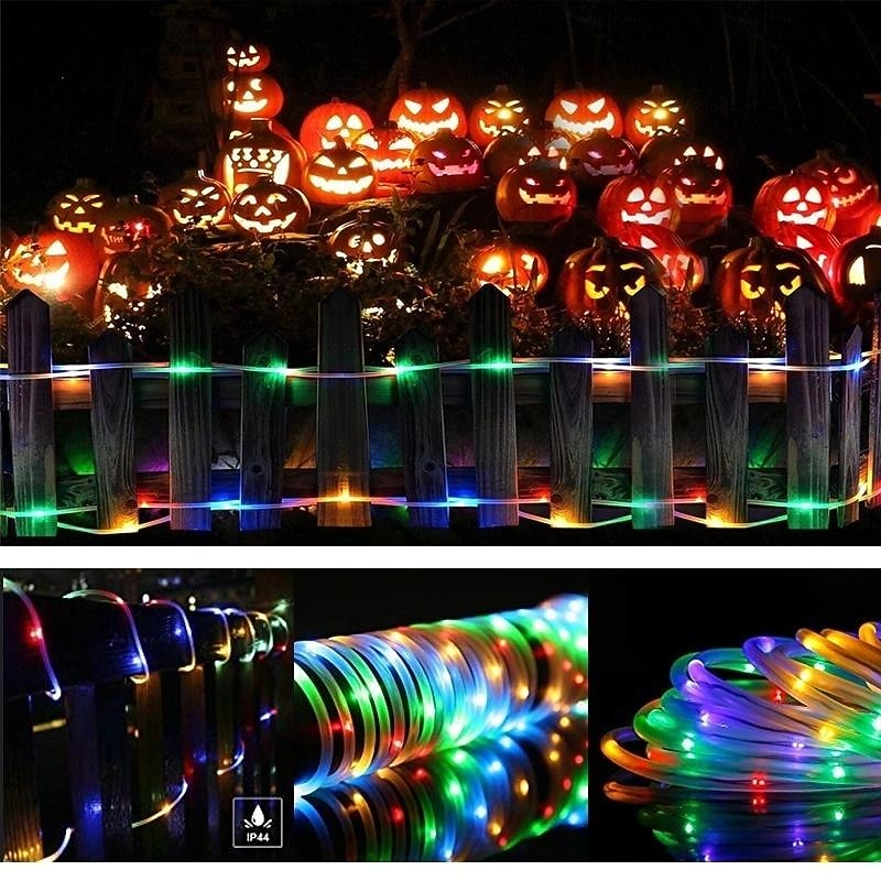 Solar Rope Lights Outdoor Waterproof LED Light String Flashing 8 Modes Outdoor Tube Light Copper Wire Fairy Lights for Garden Fence Patio Yard Party Wedding Christmas Halloween Indoor Outdoor Deco2