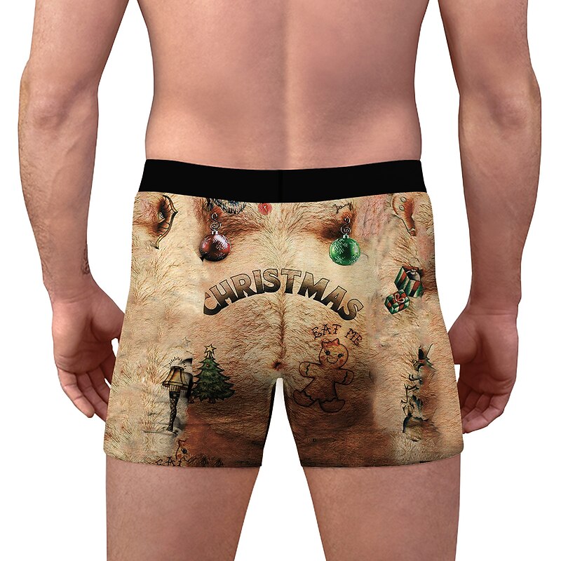 Christmas Gifts Boxer Briefs Underwear Men's Christmas Costume Party Adults' Christmas Carnival Masquerade Christmas Party4
