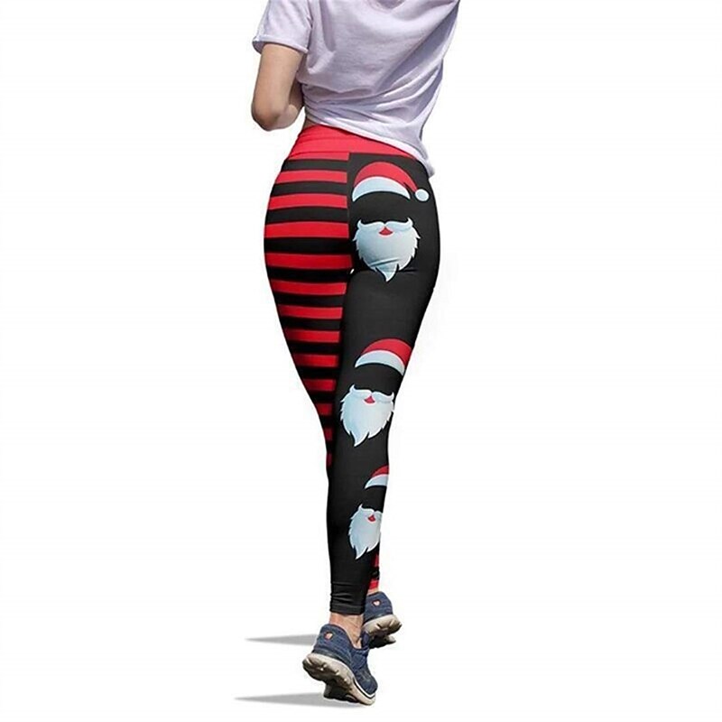 Santa Claus Leggings Jogger Pants Women's Christmas Adults' Christmas Christmas Eve Christmas New Year Eve Pants3