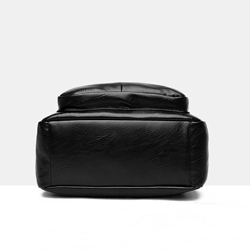 Women's Burgundy Faux Leather Backpack with Flap Closure & Multiple Compartments - Stylish Everyday, Work & Travel Bag4