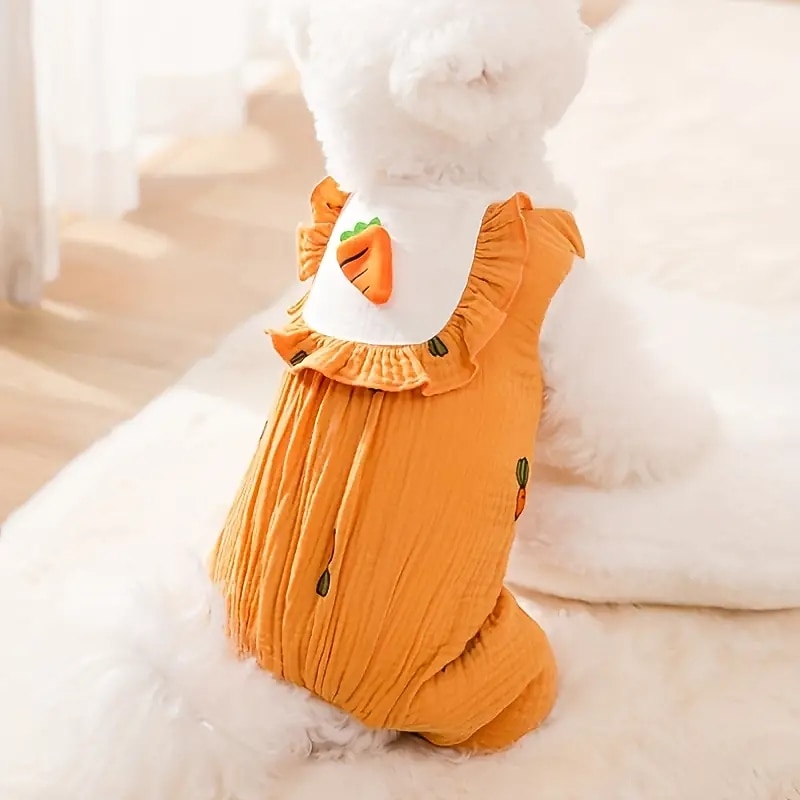 Dog Cat Jumpsuit Sweet Style Casual Winter Breathable Soft Washable Comfortable Outdoor Casual Daily Dog Clothing for Bichon Frise Pomeranian Baby Pet Papillon Small