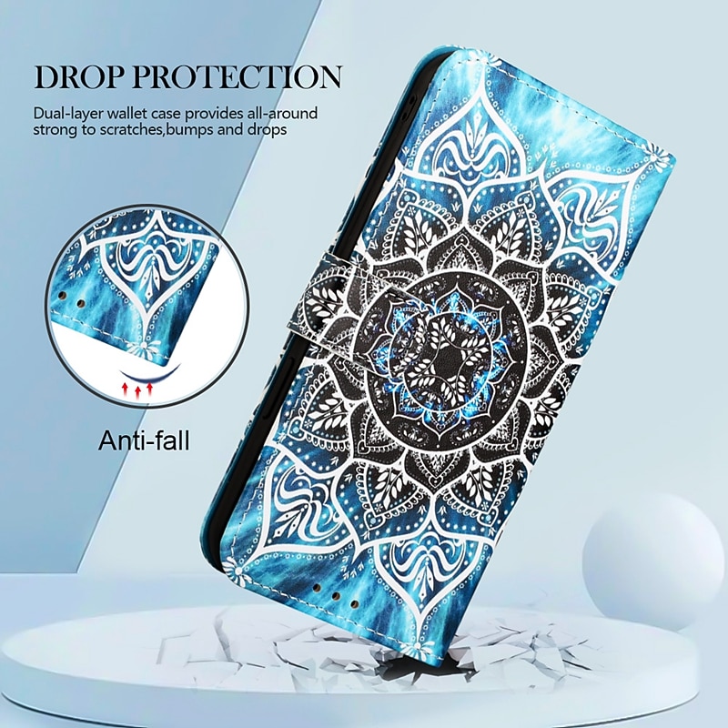 Phone Case For Samsung Galaxy S25 S24 S23 S23 FE S22 S21 Ultra Plus A14 A34 A54 A13 Back Cover Wallet Case with Stand Holder Magnetic with Wrist Strap Retro TPU PU Leather4