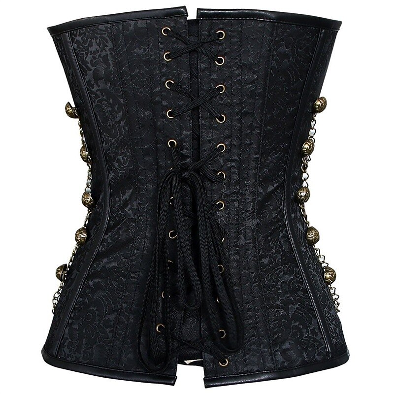 Steampunk Corset Thong 2 PCS Set Punk & Gothic Overbust Corset Cosplay Plus Size Women's Party Cosplay Costume4