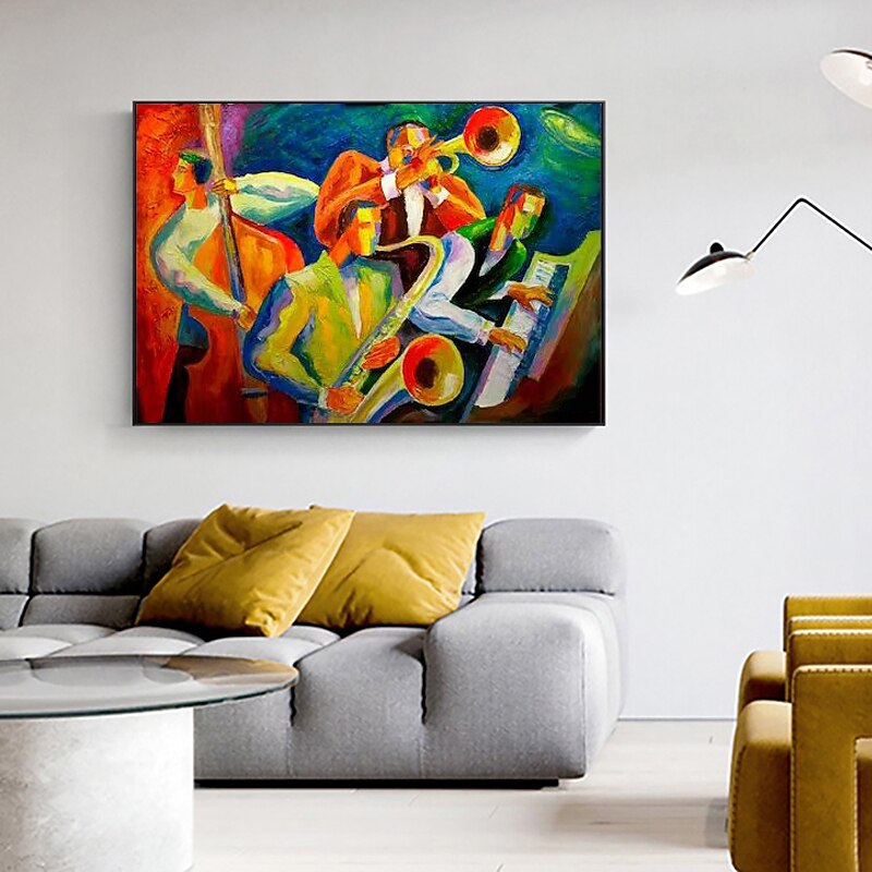 Handmade Oil Painting Canvas Wall Art Decoration Famous Figure Abstract Music Concert for Home Decor Rolled Frameless Unstretched Painting3