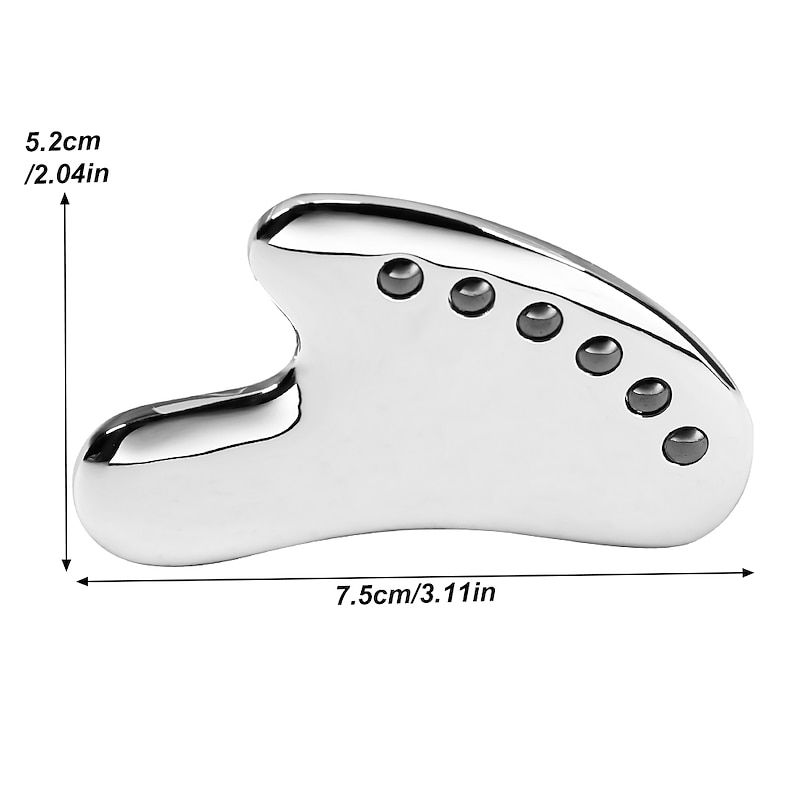 Magnetic Gua Sha Tool Stainless Steel Scraper Facial Massage Face Lift Skin Tightening Cooling Metal Contour Reduce Puffiness2