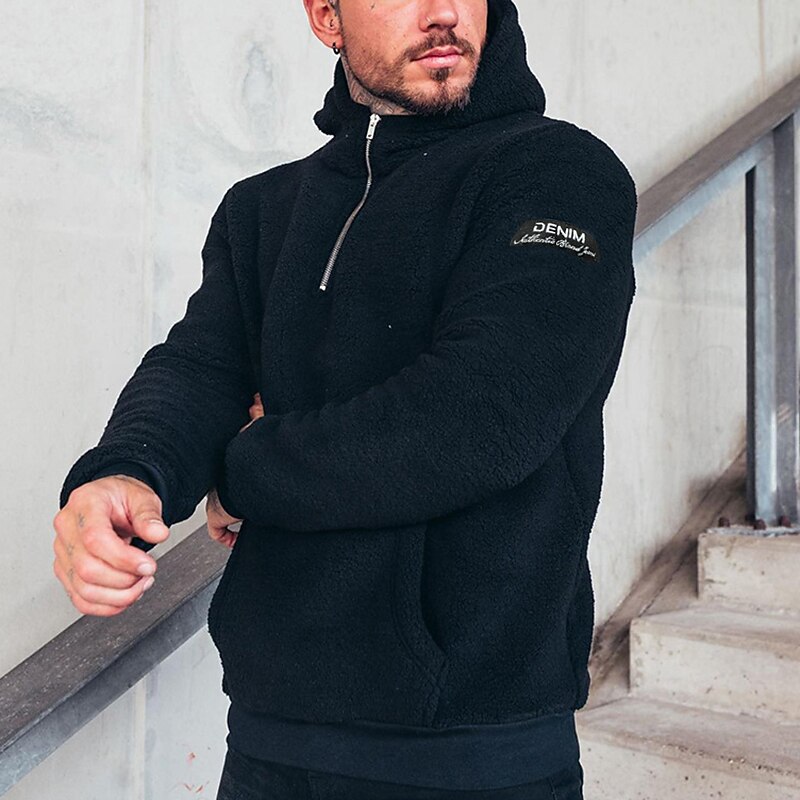 Men's Hoodie Black White Blue Gray Hooded Plain Sports & Outdoor Daily Sports Polyester Designer Casual Fall & Winter Clothing Apparel Hoodies Sweatshirts  Long Sleeve3