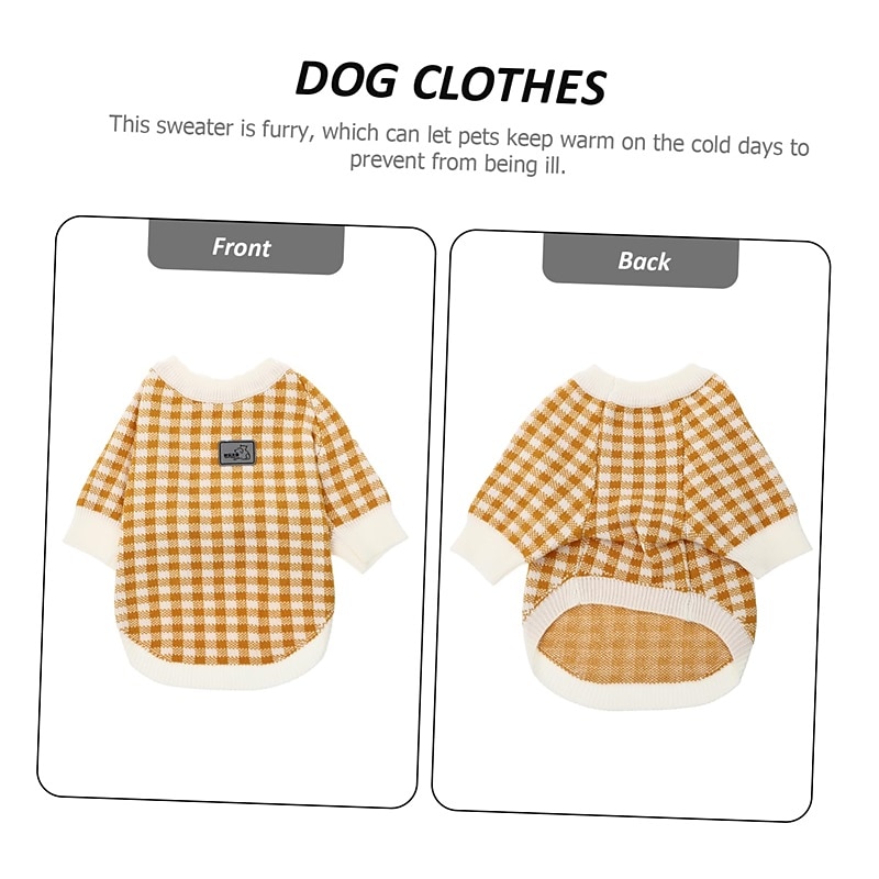 Dog Cat Sweater Jumper Party Casual Winter Warm Breathable Soft Washable Comfortable Outdoor Casual Daily Dog Clothing for Bichon Frise Pomeranian Baby Pet Papillon Small2