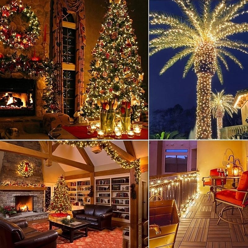 Outdoor Solar String Lights, Solar Powered Fairy Lights With 8 Modes Waterproof Decoration Copper Wire Lights For Patio Yard Trees Christmas Wedding Party2