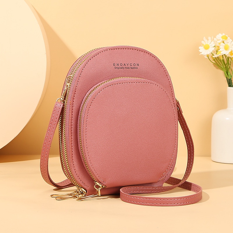 Women Crossbody Shoulder Bags Wallets Touch Screen Cell Phone Purse Soft Leather Strap Handbag for Female Luxury Messenger Bags2