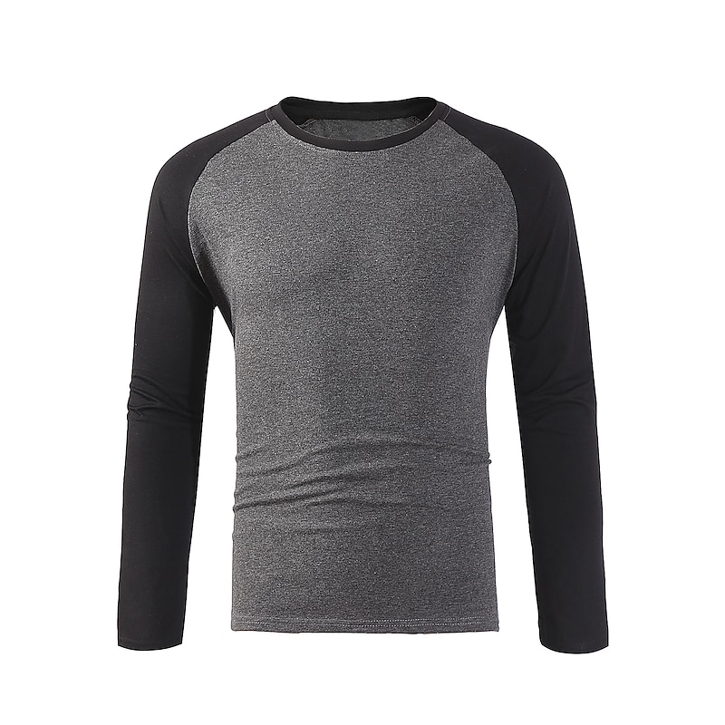 Men And Women Solid / Plain Color Crew Neck T-shirt Normal Casual Daily Wear Date Raglansleeve Basic Clothing Apparel3