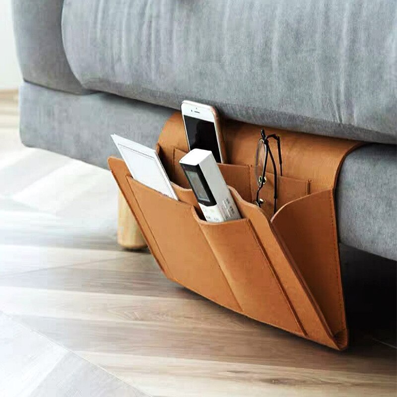 Felt Bedside Storage Bag Pouch Bed Desk Bag Sofa TV Remote Control Hanging Caddy Couch Storage Organizer Bed Holder Pockets4