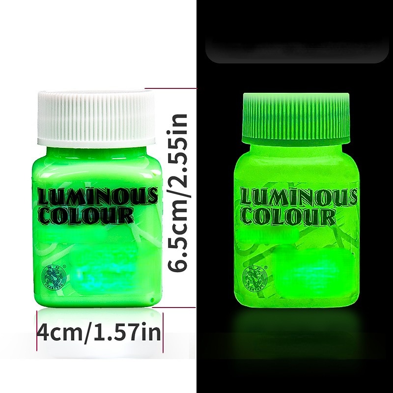 High Brightness Luminous Acrylic Paint 58ml Student Hand-painted DIY Textile Wall Painting Super Bright Light Storage Pigment2