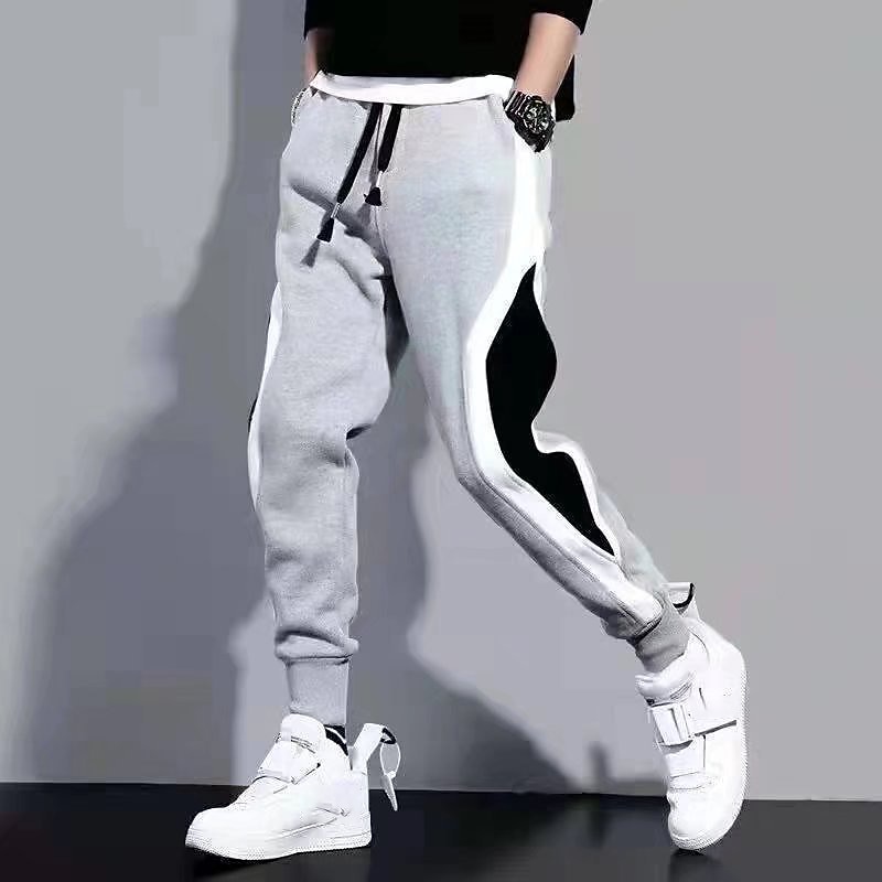 Men's Sweatpants Joggers Patchwork Pocket Drawstring Color Block Comfort Breathable Outdoor Daily Going out Fashion Casual Black Grey4
