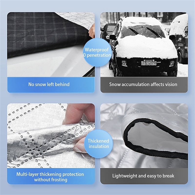 Starfire Car Snow Cover Front Windshield Snow Cover Anti-Freeze Cover Anti-Frost Cover Hood Thickened Winter Car Clothing Cloth3