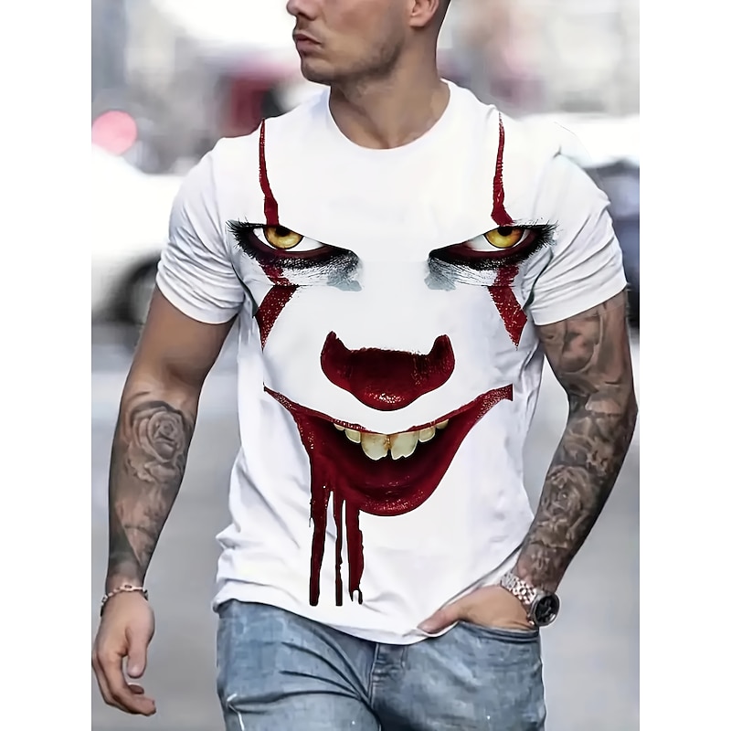 Funny Art the Clown T-shirt Print Funny Street Style For Men's Adults' 3D Print