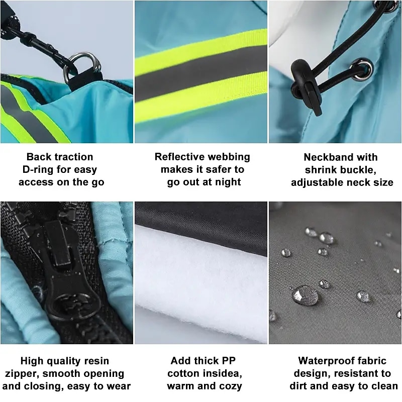 Dog Cat Coat Jacket Sports & Outdoors Casual Winter Reflective Warm Breathable Soft Washable Outdoor Casual Daily Dog Clothing for Bichon Frise Pomeranian Baby Pet Papillon Small4