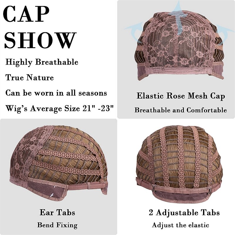 Bob Ombre Blonde Wig with Bangs Natural Short Straight Wigs for Women Shoulder Length Synthetic Wigs for Daily Cosplay4