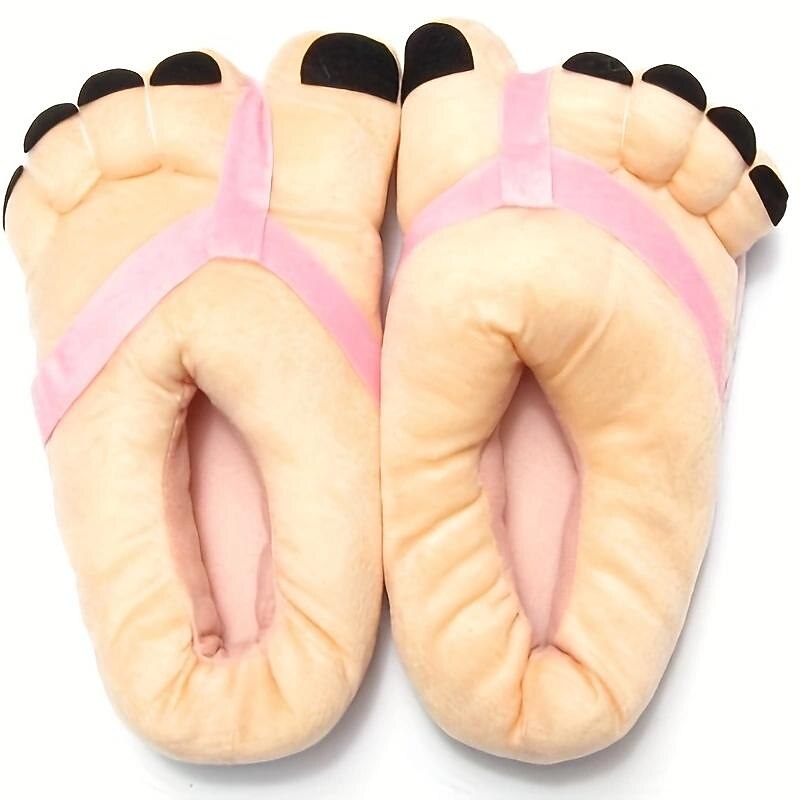 Cute Cartoon Fuzzy Plush Slippers, Slip On Closed Toe Soft Platform Non-slip Shoes, Winter Cozy Winter Warm Shoes4