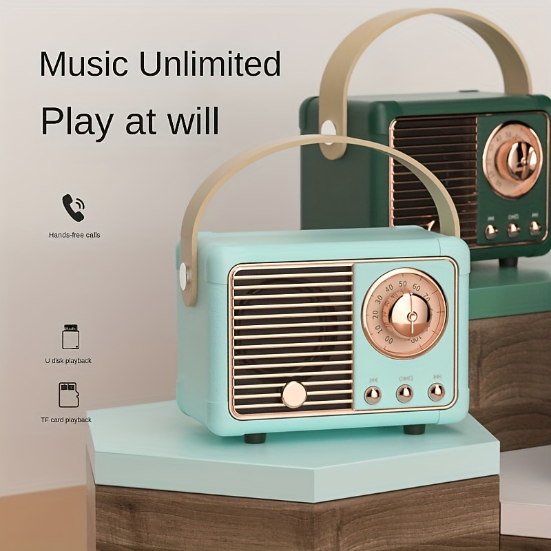 Retro-Style Mini Portable Wireless Speakers - The Perfect Creative Gift for Music Lovers