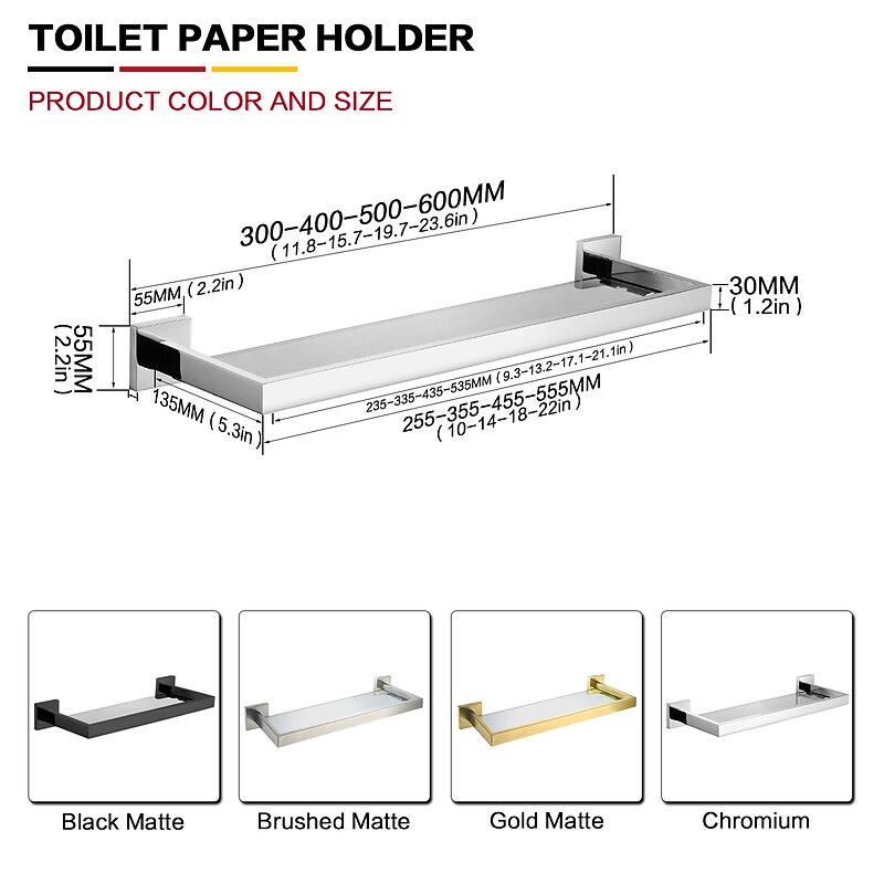 Shower Caddy Bathroom Shelf Adorable Creative Contemporary Modern Stainless Steel Tempered Glass Metal 1PC - Bathroom Wall Mounted2