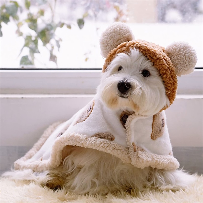 Dog Cat Cloak Fashion Sweet Winter Warm Breathable Soft Washable Comfortable Christmas Halloween Outdoor Casual Daily Dog Clothing for Bichon Frise Pomeranian Baby Pet Papillon Small3