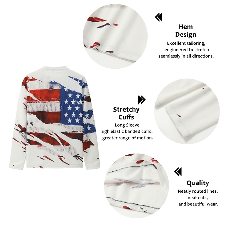 Veterans Day Men's Patriot Patriotic Veteran Unisex Graphic Prints National Flag Sweatshirt Pullover Button Up Hoodie Long Sleeve Sweatshirt Standing Collar Streetwear Designer Casual 3D Print Daily3
