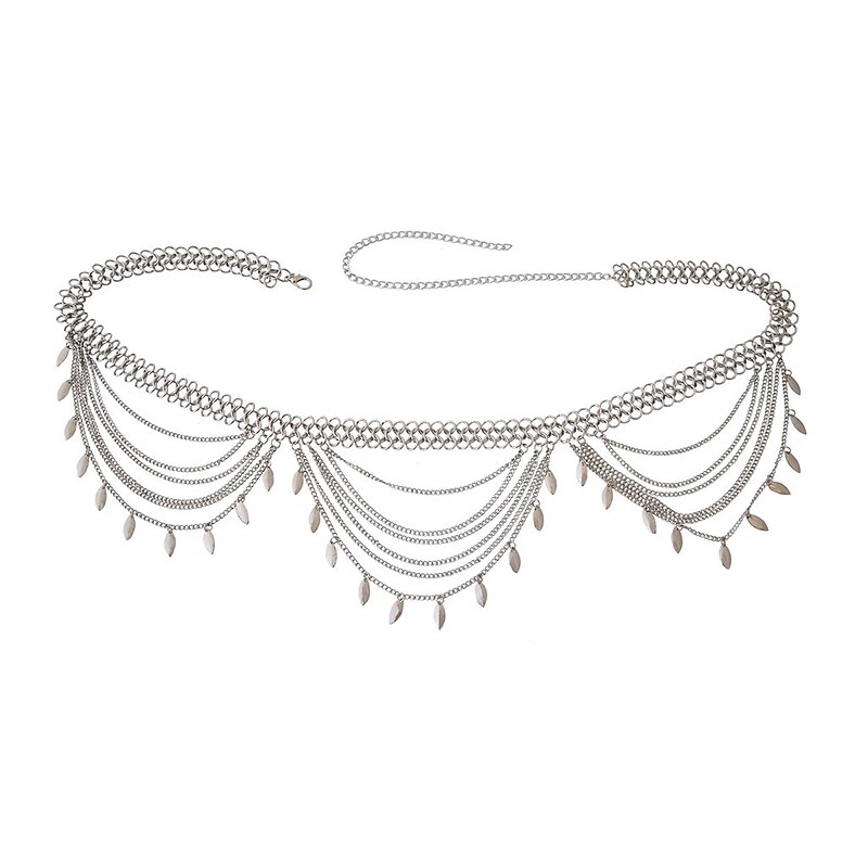 Wasit Belt Waist Belt Metallic Sparkle Sexy Alloy For Disco Cosplay Carnival Women's Costume Jewelry Fashion Jewelry