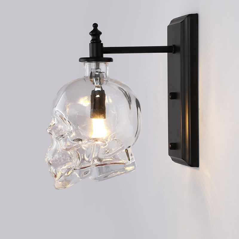 I1-Light Creative Skull Wall Lamp, Retro Industrial Glass Wall Light, Spoof Wall Sconces Suitable for Aisles, Stairs& Bars3