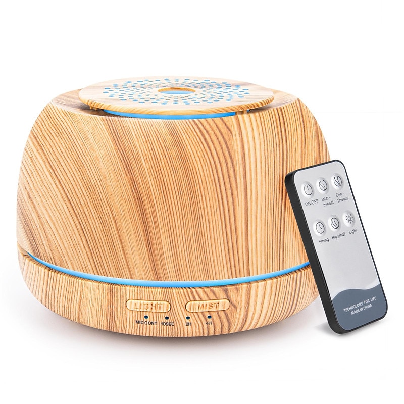 300ML Aroma Essential Oil Diffuser8 Hours Wood Grain Cool Mist Aromatherapy Diffuser with Remote ControlUSB-C Power CableTimer 7 Color Light Changing.Scent Air Humidifier for HomeBedroom3