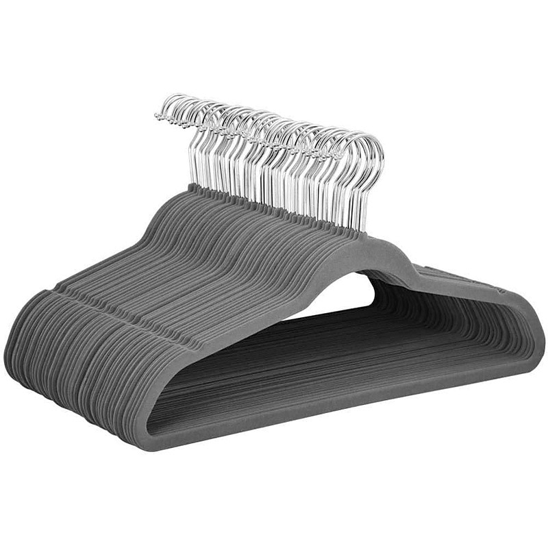 10pcs Velvet Clothes Hangers, Non Slip Clothes Rack, Space Saving Slim Hangers For Suits Coats, Jackets, Pants, And Dress Clothes, Household Storage Organizer For Bathroom, Bedroom2