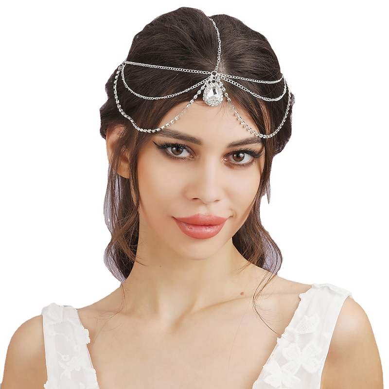 Fairy Elf Rhinestone Pixie Headpiece Medieval Renaissance Headband Princess Women's Cosplay Costume Headwear3