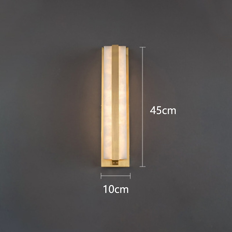Wall Light Indoor High Quailty Copper Marble Minimalist Design Wall Sconce Decorative Wall Light for Bedroom Living Room Background Wall Lights 110-240V4