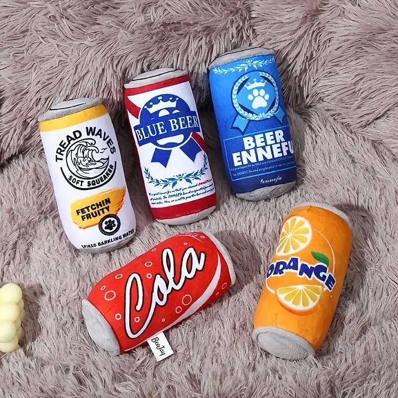 Durable Plush Dog Toys with Elastic Bite Resistance and Squeaky Sound - Relieves Boredom and Provides Hours of Fun