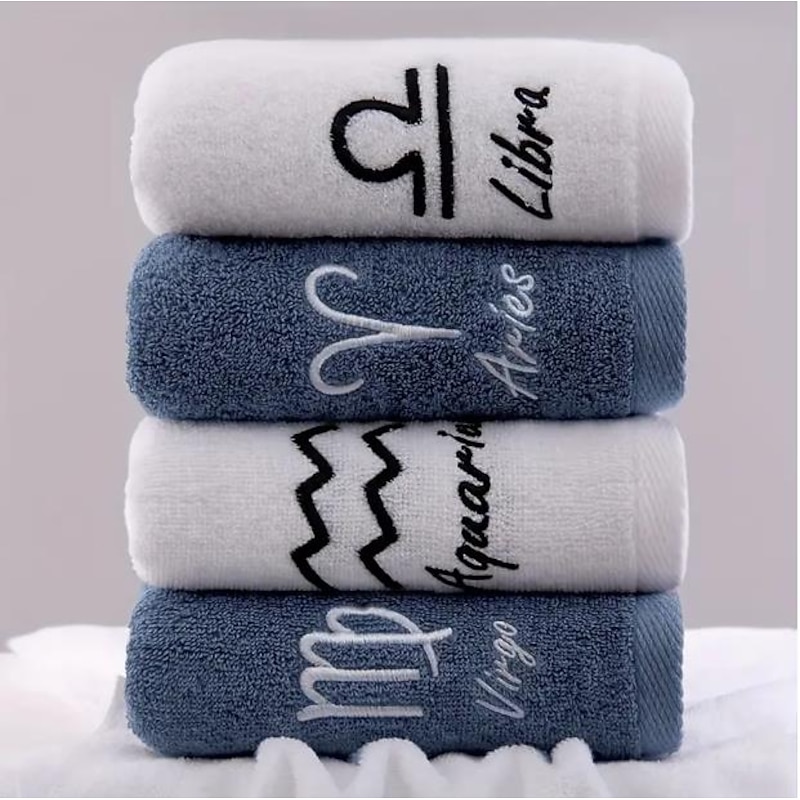 Constellation Towel 100% Cotton Towel Creative  Couple Gift Thickened Sports Face Towel Pure Cotton Towel4
