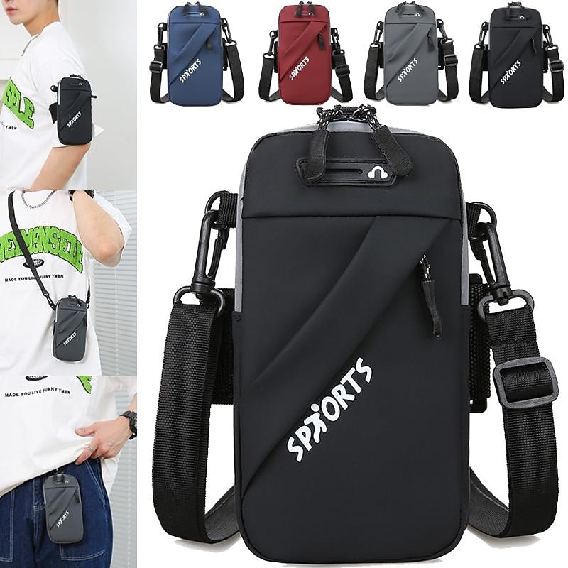 2023 New Multi Functional 3 IN 1 Outdoor Sports Fitness Running Mountaineering Mobile Phone Bag Travel Small Bag Cross Body Waist Hanging Arm Bag Single Shoulder Bag