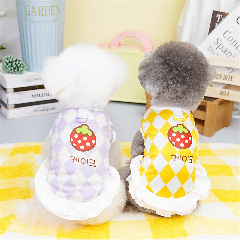 Dog Cat Dress Cute Sweet Soft Comfortable Dailywear Casual Daily Dog Clothing for Husky Labrador Alaskan Malamute Golden Retriever Dalmatian