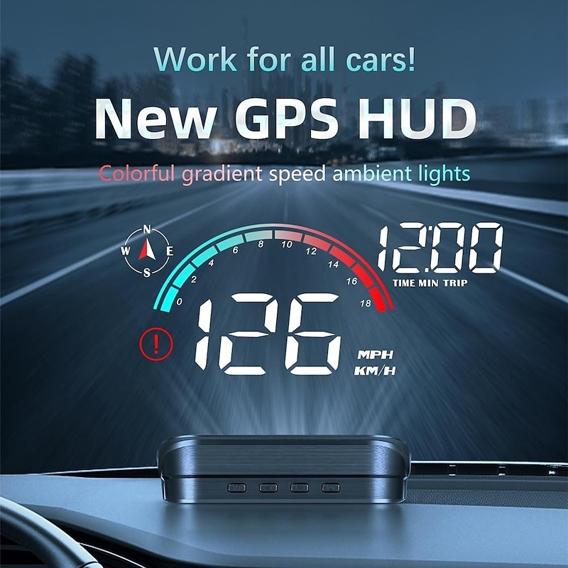Majesun Accurate M22 Real-time Driving Information with Car Electronics Digital Speedometer Universal GPS Overspeed Alert Suitable for All Vehicles