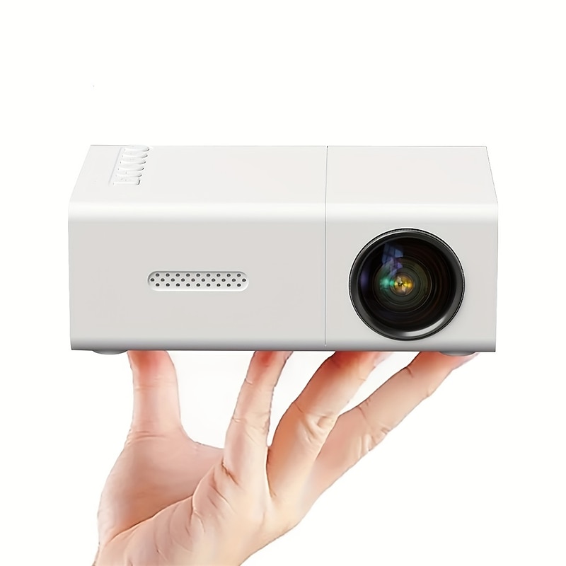 M100 Mini Mini Projector Home LED Portable 3D Projector HD LED Projector Video Projector for Home Theater 320x240 20 lm Compatible with HDMI USB4