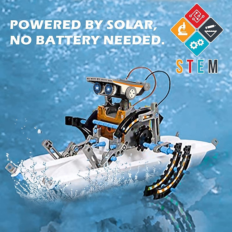 13 In 1 Solar Assembled Scientific Puzzle Toy Car 13 In 1 Intelligent Fun Robot2