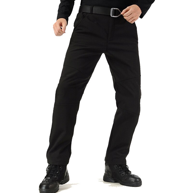 Men's Cargo Pants Softshell Pants Winter Pants Hiking Pants Pocket Plain Comfort Breathable Outdoor Daily Going out Fashion Casual Black Green4