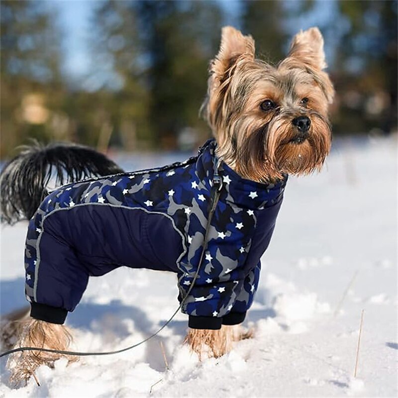 Dog Cat Coat Jacket Fashion Party Winter Reflective Waterproof Warm Breathable Washable Christmas Halloween Outdoor Casual Daily Dog Clothing for Bichon Frise Pomeranian Baby Pet Papillon Small2