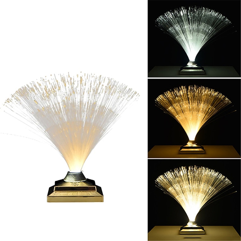 Colorful Fiber Optic Light LED Creative Touch Flash Bedroom Full of Stars Fiber Flower Atmosphere Desk Lamp USB 1PC 9