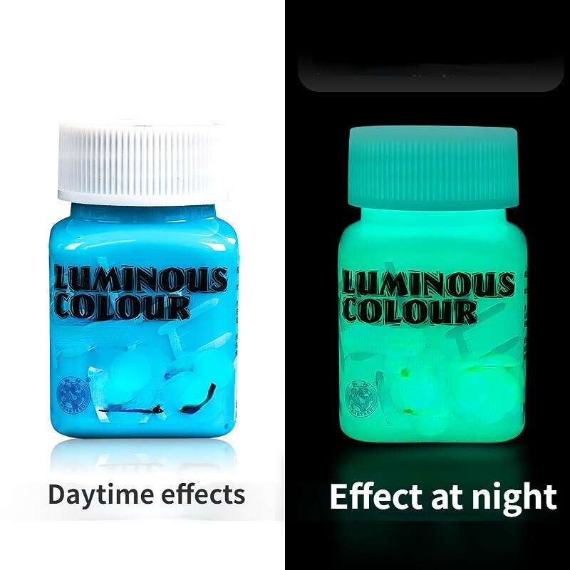 High Brightness Luminous Acrylic Paint 58ml Student Hand-painted DIY Textile Wall Painting Super Bright Light Storage Pigment4