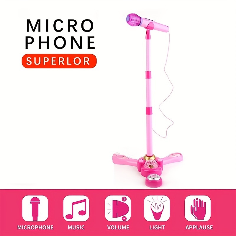 s Early Education Microphone Single Microphone Music Microphone With Stand Simulation Karaoke Toys 's Gifts Over 6 Years Old2
