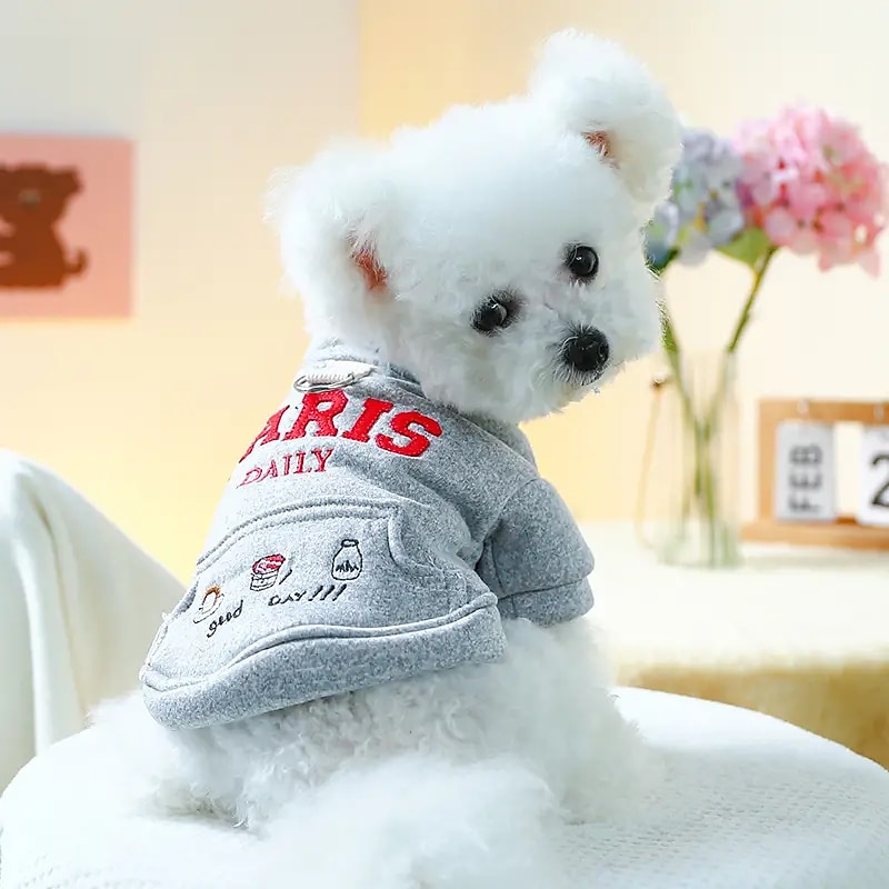 Dog Cat Sweatshirt Sports & Outdoors Casual Winter Breathable Soft Washable Comfortable Outdoor Casual Daily Dog Clothing for Bichon Frise Pomeranian Baby Pet Papillon Small
