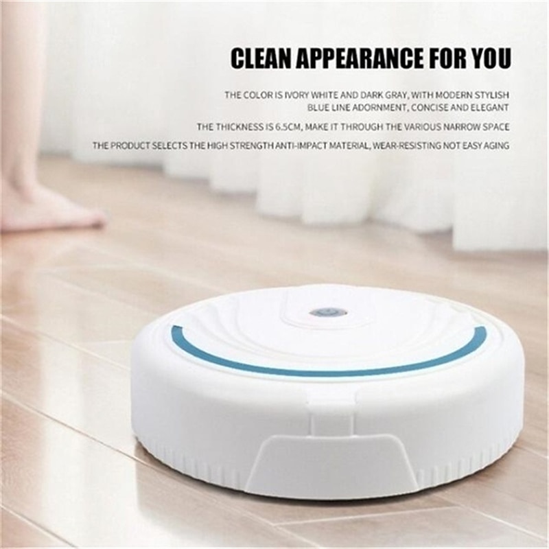 Automatic Smart Household Mopping Sweeping Machine Robot Cleaner Vacuum Floor Dust Hair USB/Battery2
