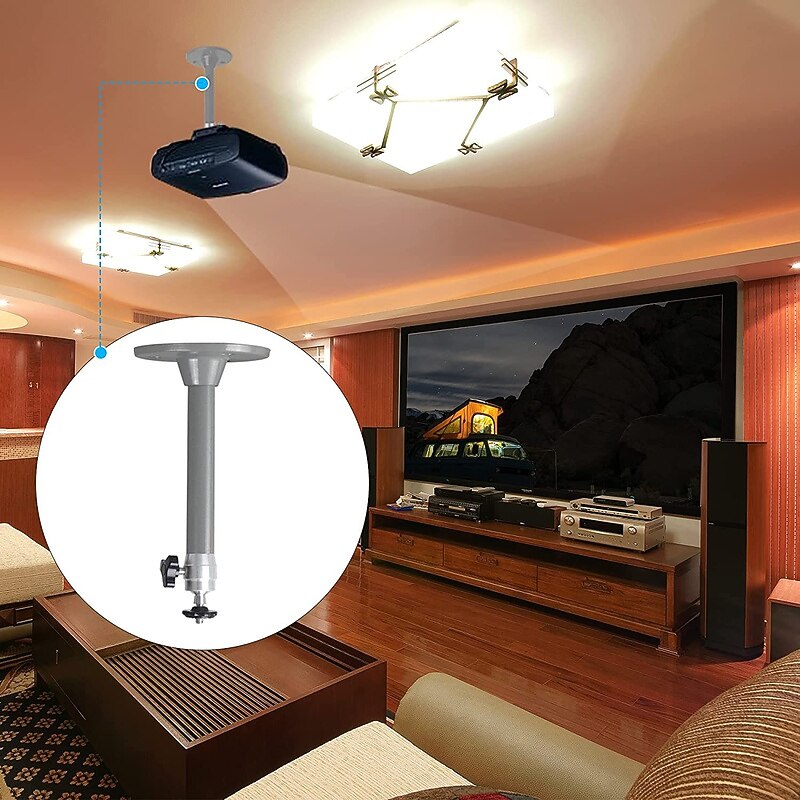 Universal Mini Ceiling Wall Projector Mount Stand Compatible with QKK, DR.J, DBPOWER, Anker, VANKYO AAXA Jinhoo PVO TMY  AuKing3