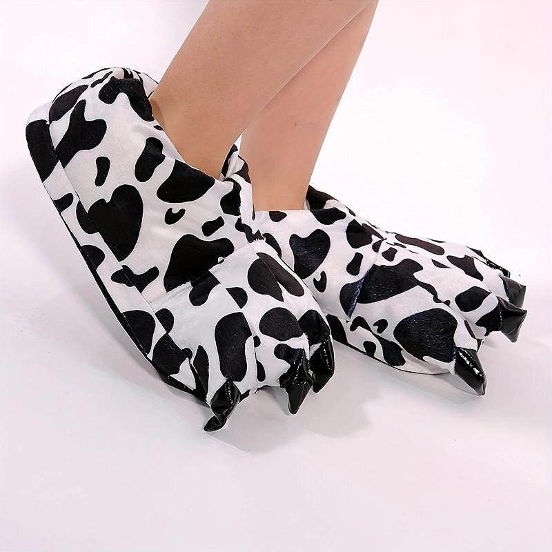 Animal Paw Home Slippers Soft Plush Cozy House Slippers Anti-skid Slip-on Shoes Indoor For Men Winter Shoes2