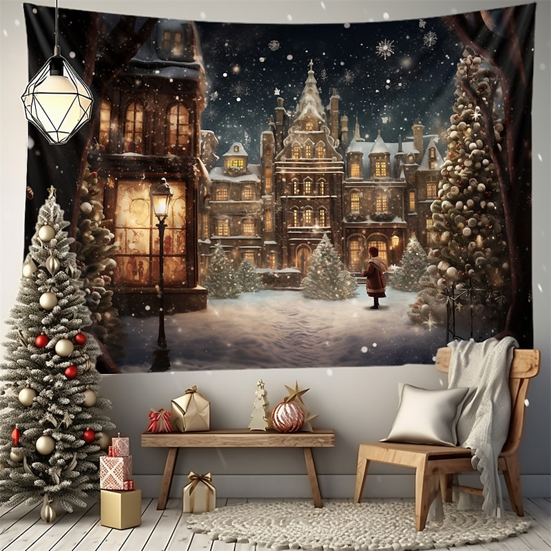 Frosty Window View Hanging Tapestry Wall Art Large Tapestry Mural Decor Photograph Backdrop Blanket Curtain Home Bedroom Living Room Decoration4