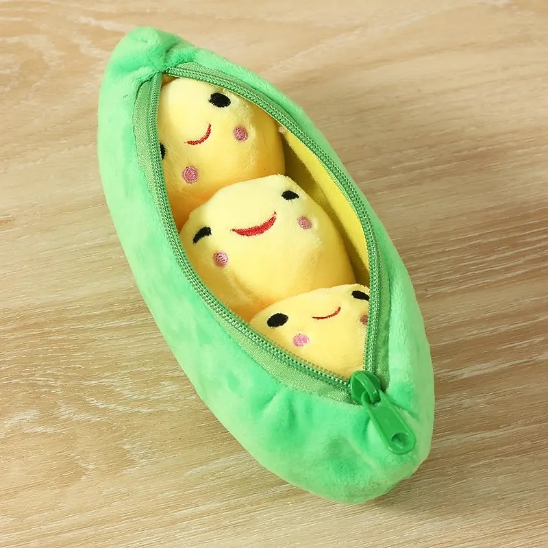 Adorable 1pc Cartoon Pea Pod Plush Toy - Perfect for Small and Medium Dogs!2